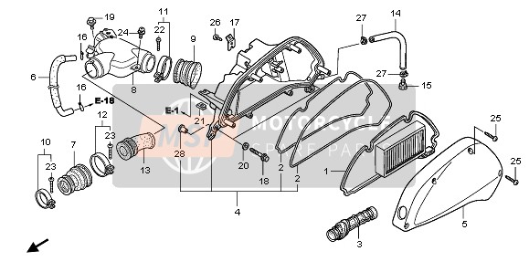 Honda SH150 2005 AIR CLEANER for a 2005 Honda SH150